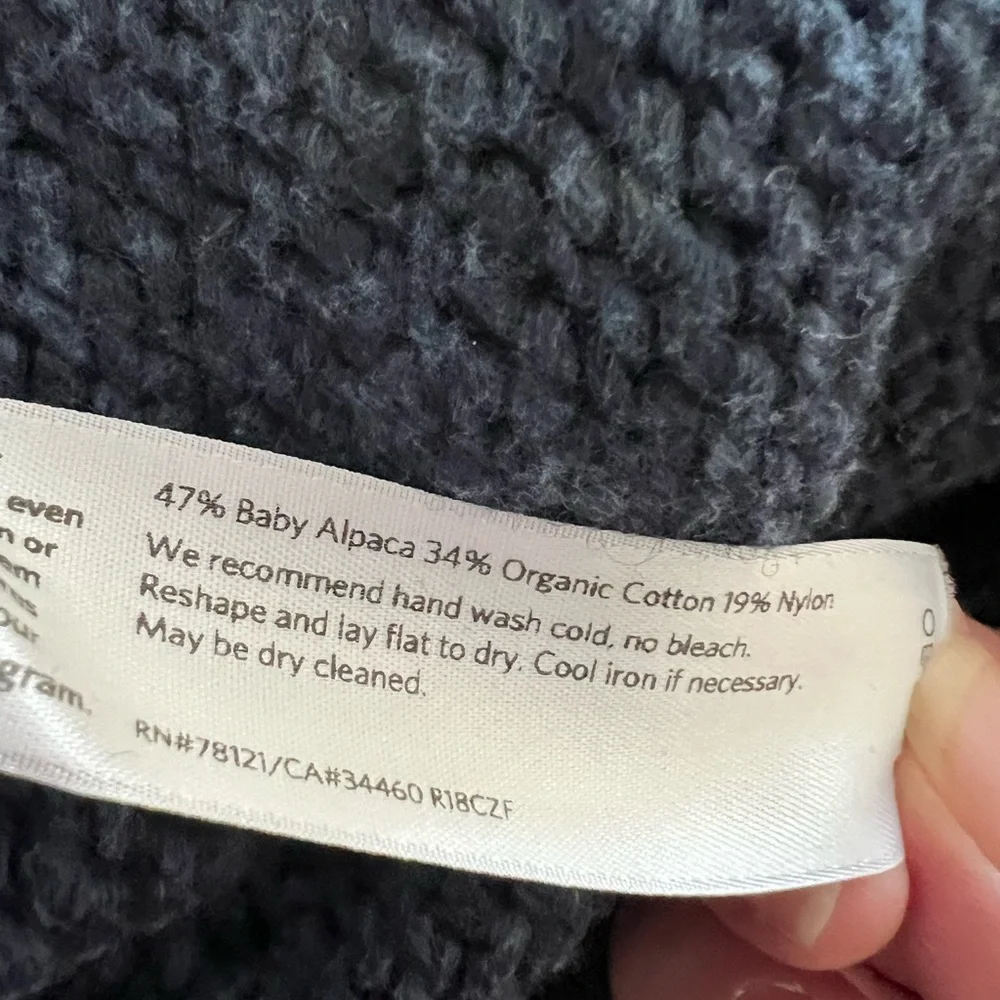 NWOT Eileen Fisher Alpaca/Cotton/Nylon Sweater with Bell Sleeves *Rare Find* - Picture 6 of 6